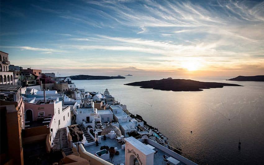 Fira Town, the Capital of Santorini